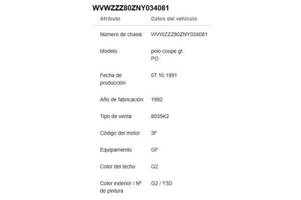 volkswagen polo coupé (86c, 80) del año 1991