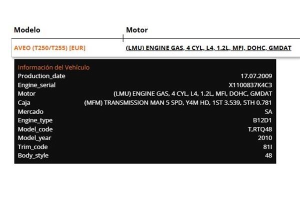 chevrolet aveo hatchback del año 2009