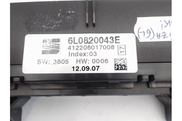 Recambio de mandos climatizador para seat ibiza (6l1) referencia OEM IAM 6L0820043E 412206017008 
