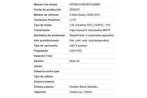ford galaxy (ca1) del año 2007
