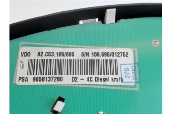 Recambio de cuadro completo para peugeot 407 (2004) 1.6 business line [1,6 ltr. - 80 kw hdi fap cat (9hz / dv6ted4)] referencia 