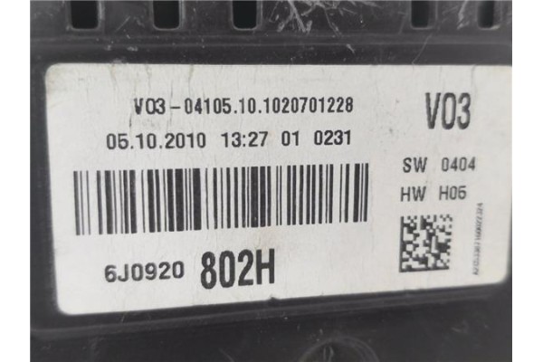 Recambio de cuadro completo para seat ibiza st (6j8) 1.2 tdi referencia OEM IAM 6J0920802H A2C53307180 