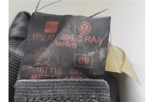 Recambio de cinturon seguridad trasero derecho para seat leon (1p1) 1.4 tsi referencia OEM IAM 1P0857806C  