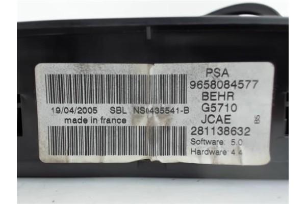 Recambio de mandos climatizador para citroen c4 coupe 1.6 hdi referencia OEM IAM 9658084577 G5710 