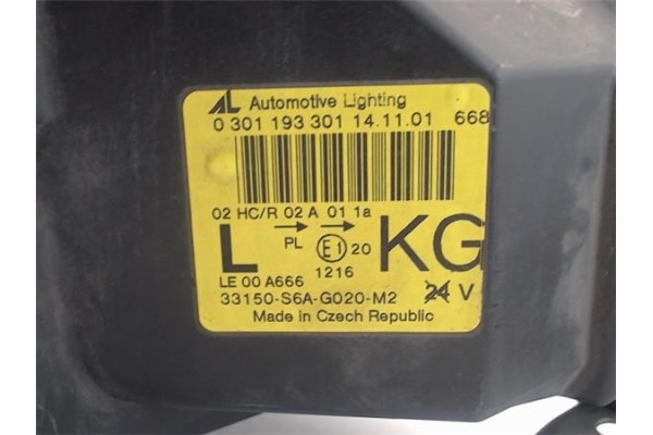 Recambio de faro delantero izquierdo para honda civic berlina 5 (eu7/8) referencia OEM IAM 33150S6AG020  