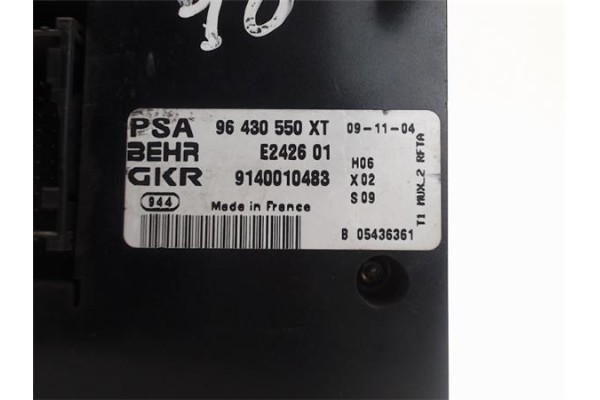 Recambio de mandos climatizador para peugeot 206 referencia OEM IAM 96430550XT E242601/9140010483 