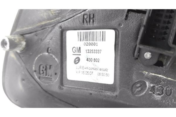 Recambio de retrovisor electrico derecho para opel astra h berlina 1.8 referencia OEM IAM 13253337 430802 