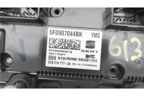 Recambio de mandos calefaccion / a.a. para seat ateca (khp) 1.5 style referencia OEM IAM 5F0907044BK 5HB01471724 