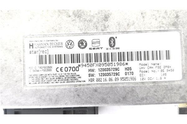 Recambio de centralita para seat altea xl (5p5) 2.0 freetrack 4x4 referencia OEM IAM 9450FX095051986 1Z0035729C 