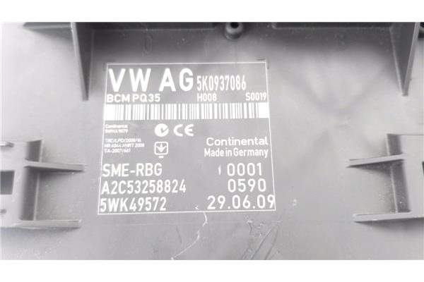Recambio de módulo electrónico para seat altea xl (5p5) 2.0 freetrack 4x4 referencia OEM IAM 5K0937086 A2C53258824 