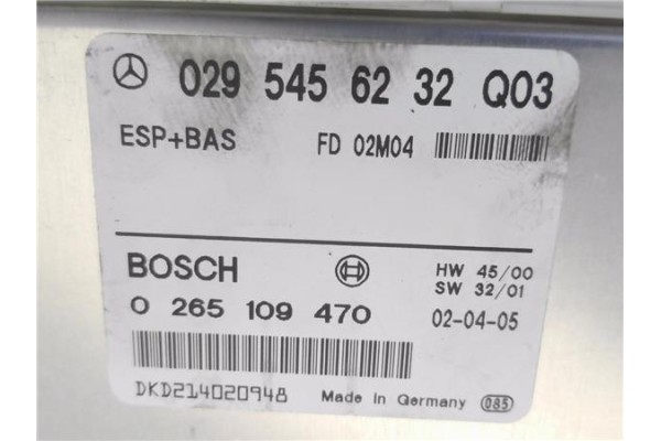 Recambio de modulo electronico para mercedes-benz clase e (bm 210) berlina 2.7 270 cdi (210.016) referencia OEM IAM 0295456232 2