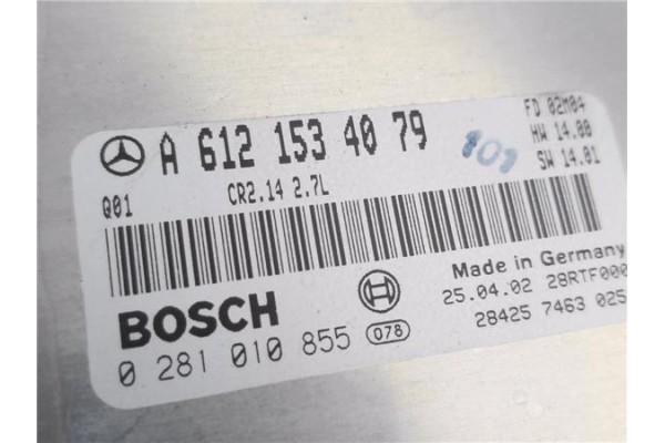 Recambio de centralita para mercedes-benz clase e (bm 210) berlina 2.7 270 cdi (210.016) referencia OEM IAM A6121534079 28101085