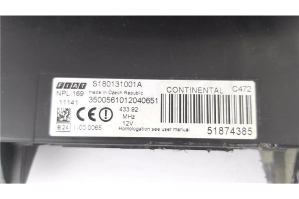 Recambio de caja fusibles/rele para fiat ii panda (169) 1.2 referencia OEM IAM S180131001A  