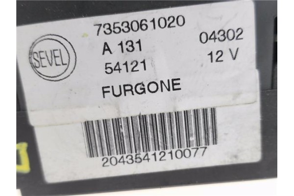 Recambio de interruptor luces emergencia para fiat ducato furgón (244) 2.0 jtd referencia OEM IAM 7353061020  