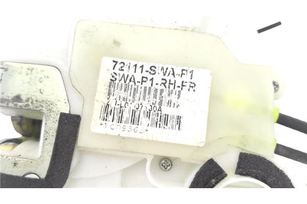 Recambio de cierre electromagnetico delantero derecho para honda cr-v iii 2.0 i referencia OEM IAM 72111SWAF1  