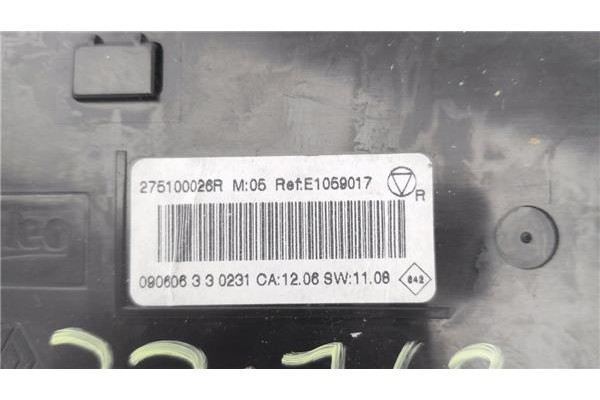 Recambio de mandos climatizador para renault grand scénic iii (jz0/1_) 1.5 dci referencia OEM IAM 275100026R E1059017 