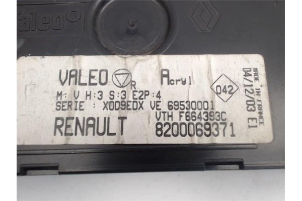 Recambio de mandos climatizador para renault clio ii fase ii (b/cb0) referencia OEM IAM (8200069371) (69530001) 