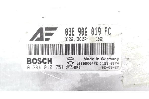 Recambio de centralita para seat alhambra (7v9) 1.9 reference referencia OEM IAM 038906019FC 0281010751 