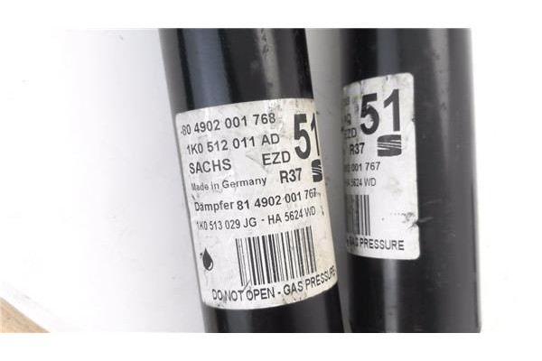 Recambio de amortiguador trasero completo para seat leon (1p1) 1.4 tsi referencia OEM IAM 1K0512011AD 804902001768 