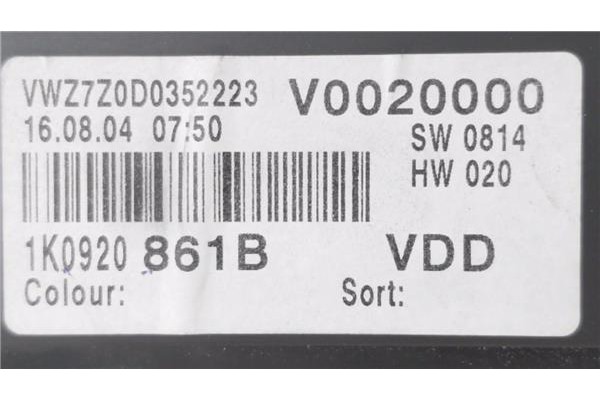 Recambio de cuadro completo para volkswagen golf v (1k1) 1.9 tdi referencia OEM IAM 1K0920861B V0020000 