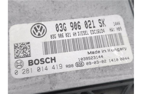 Recambio de centralita para seat altea (5p1) 1.9 tdi referencia OEM IAM 3G906021SK 281014419 