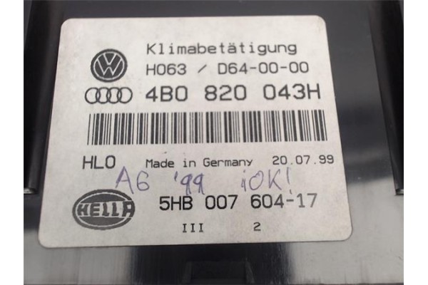 Recambio de mandos climatizador para audi a6 berlina (4b2) referencia OEM IAM (4B0820043H) (5HB007604-17)  