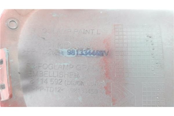 Recambio de rejilla paragolpes delantero izquierda para citroen c3 1.2 feel referencia OEM IAM 981334469V 9813345077 