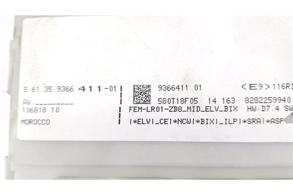 Recambio de caja fusibles/rele para bmw serie 1 berlina 5p (f20) 2.0 116d referencia OEM IAM 116RI001052 936641101 