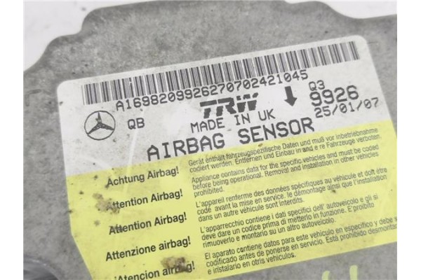 Recambio de centralita airbag para mercedes-benz clase a (bm 169) 2.0 a 180 cdi (169.007) referencia OEM IAM A1698209926  
