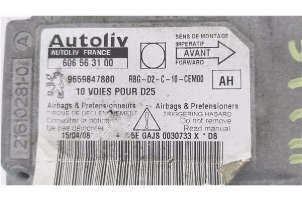Recambio de centralita airbag para peugeot 407 coupé 2.0 hdi referencia OEM IAM 9659847880 606563100 