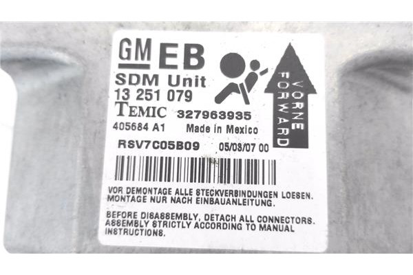 Recambio de centralita airbag para opel astra h gtc 1.7 cdti referencia OEM IAM 13251079 327963935 