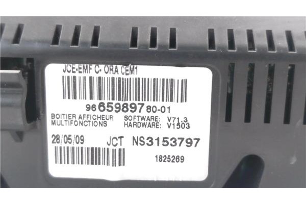 Recambio de display para citroen c5 tourer 2.0 business class referencia OEM IAM 9665589780 NS3153797 
