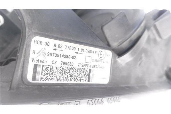 Recambio de faro delantero dcho para citroen c3 1.4 attraction referencia OEM IAM 967381438002 79998D 