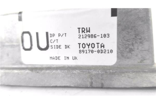 Recambio de centralita airbag para toyota yaris (ksp9/scp9/nlp9) 1.4 d-4d referencia OEM IAM 891700D210 212986103 
