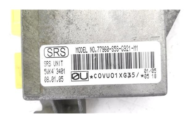 Recambio de centralita airbag para honda civic berlina 3 (ep) 1.6i sport referencia OEM IAM 77960S5SG921M1 5WK43401 
