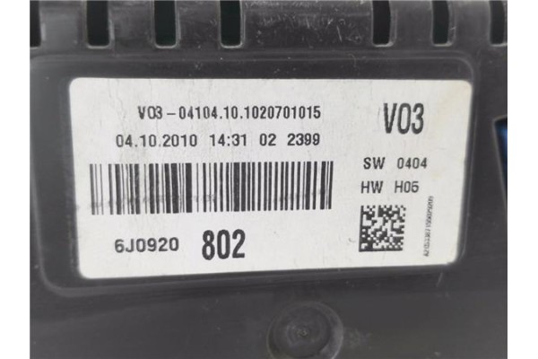 Recambio de cuadro completo para seat ibiza berlina (6j5) 1.2 referencia OEM IAM 6J0920802 A2C53387155 