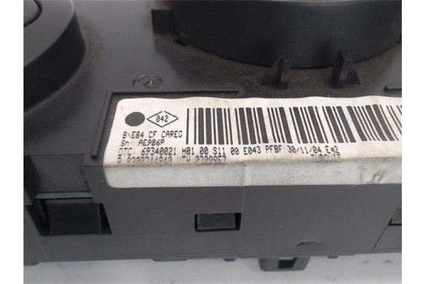 Recambio de mandos climatizador para renault megane ii berlina 3p referencia OEM IAM 8200344840 69340021 