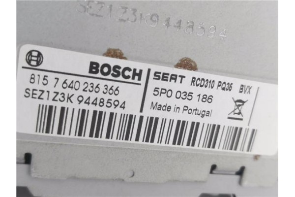 Recambio de radio / cd para seat leon (1p1) 1.4 tsi referencia OEM IAM 5P0035186 8,15764E+12 