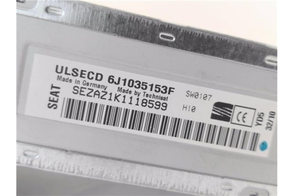 Recambio de radio / cd para seat ibiza berlina (6j5) 1.4 16v referencia OEM IAM 6J1035153F SEZA1K1118599 