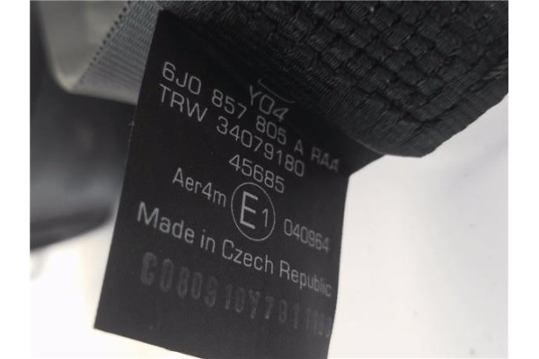 Recambio de cinturon seguridad trasero izquierdo para seat ibiza berlina (6j5) 1.4 referencia OEM IAM 6J0857805A  