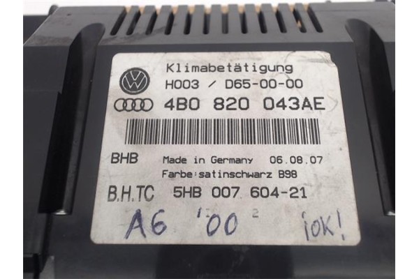 Recambio de mandos climatizador para audi a6 berlina (4b2) referencia OEM IAM (4B0820043AE) (5HB007604-21) 