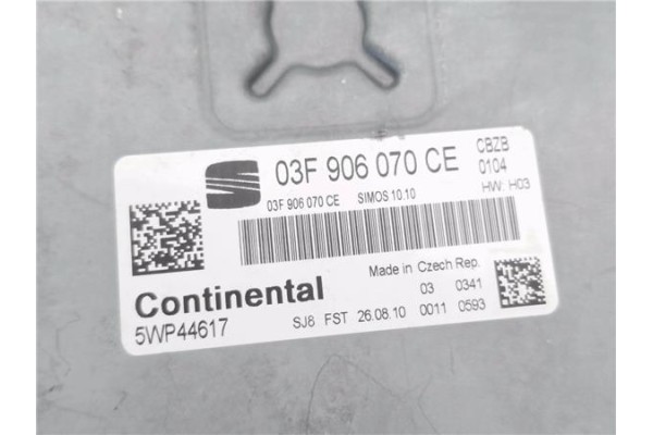 Recambio de centralita para seat leon (1p1) 1.4 tsi referencia OEM IAM 3F906070CE 5WP44617 