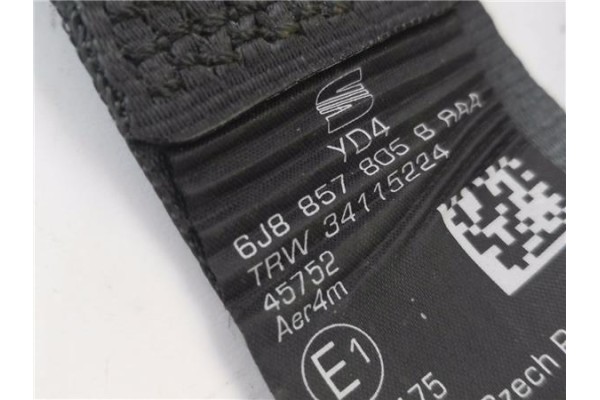 Recambio de cinturon seguridad trasero izquierdo para seat ibiza st (6j8) 1.2 tdi referencia OEM IAM 6J8857805B  