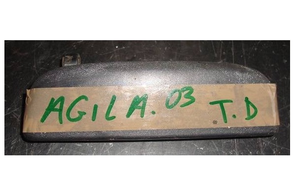 Recambio de maneta exterior trasero derecha para opel agila (2003) 1.0 básico [1,0 ltr. - 43 kw 12v cat (z 10 xe / lw3)] referen
