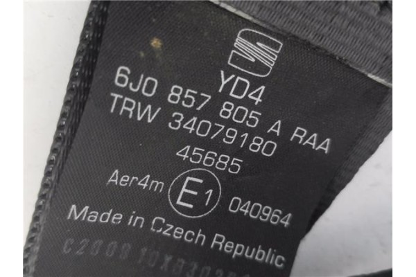 Recambio de cinturon seguridad trasero derecho para seat ibiza berlina (6j5) 1.4 tsi referencia OEM IAM 6J0857805A  