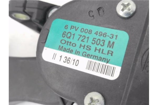 Recambio de pedal acelerador para seat ibiza berlina (6j5) 1.4 16v referencia OEM IAM 6Q1721503M  
