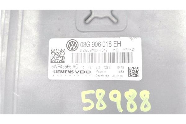 Recambio de centralita para volkswagen touran (1t1) 2.0 tdi referencia OEM IAM 3G906018 5WP45565AC 