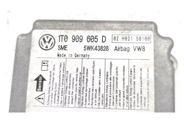 Recambio de centralita airbag para volkswagen touran (1t1) 2.0 tdi referencia OEM IAM 1T0909605D 5WK43828 