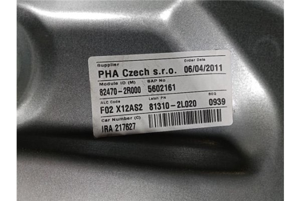 Recambio de elevalunas electrico delantero izquierdo para hyundai i30 (fd) 1.6 comfort referencia OEM IAM 824502R000 5602161 