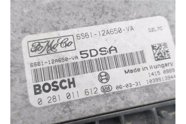 Recambio de centralita para ford fusion (cbk) 1.6 tdci referencia OEM IAM 6S6112A650VA 281011612 